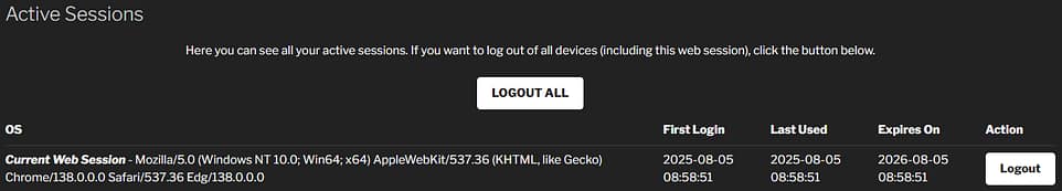 Account Settings | MIDILLI Documentation
